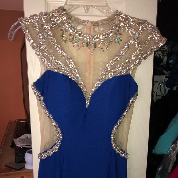ROYAL BLUE PROM/ FORMAL DRESS - Picture 3 of 7